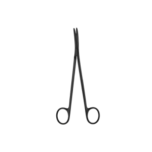 Ligature scissors with micro serration and TC insert edges (Black Coated)