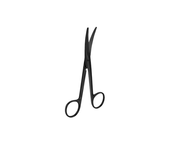 TC Mayo Scissors with Micro Serrations (Black Coated)